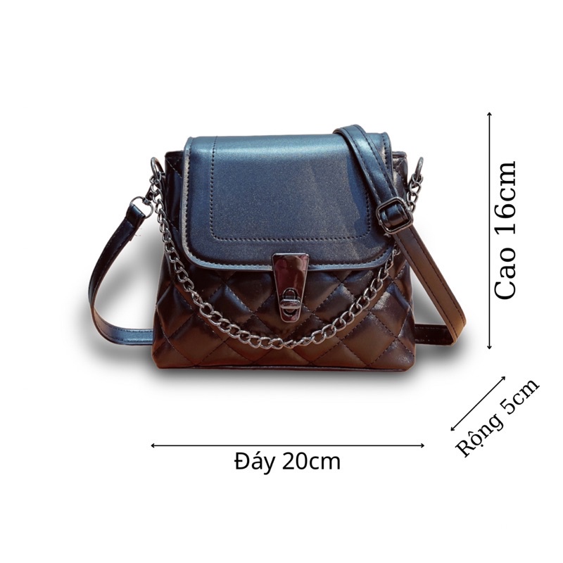 Túi Xách Đeo chéo khóa xoay Oxatyl Da PU mềm phù hợp mang đi chơi, dạo phố