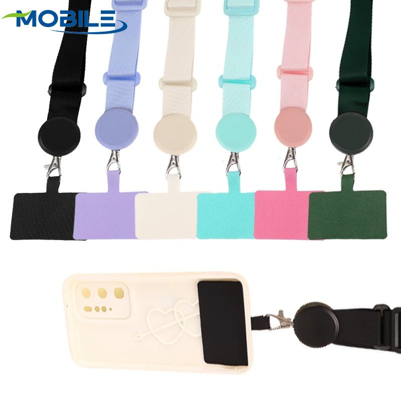 Dây Đeo Điện Thoại Bằng Nilon Kèm Vòng Đệm Kim Loại Chống Thất Lạc Nhiều Màu Tùy Chỉnh Tiện Dụng