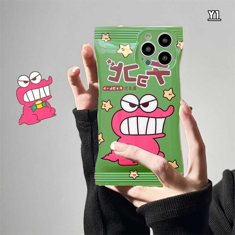 Ốp Điện Thoại Mềm Hình Bánh Quy Cá Sấu Giận Dữ Thời Trang Cho iPhone 11 13 12 14 Pro MAX 7 8 Plus 6s Plus XR XS MAX