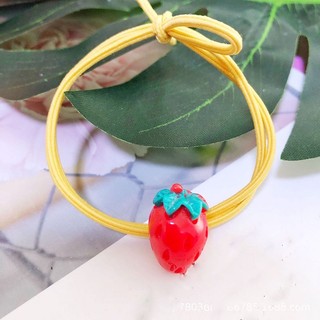Combo 10 dây buộc tóc mặt dâu tây