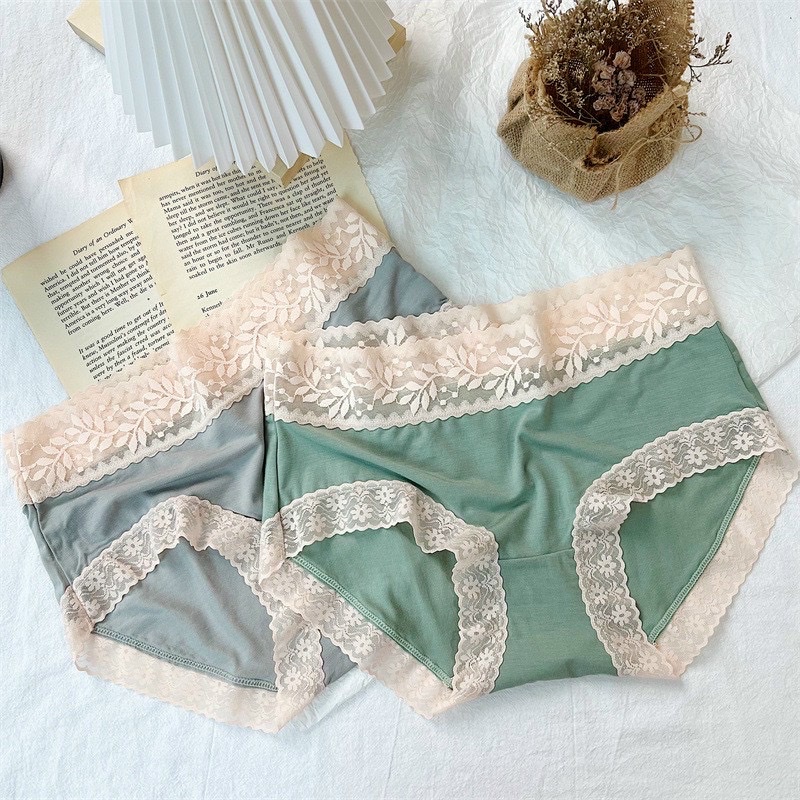 Quần lót nữ Embra su lụa không đường may phối ren gợi cảm hàng cao cấp EBQL45