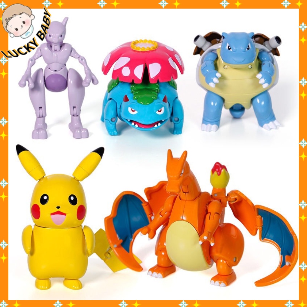 Mô Hình Quả Cầu Pokemon Lắp Ghép Biến Hình, Đồ Chơi Sáng Tạo Cho Bé, Dễ thương Hoạt hình Tinh tế Thực cho Trẻ em LUCKYBABY