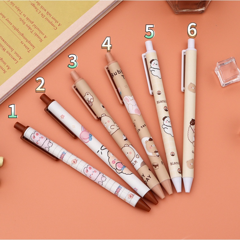 Y&amp;X 1 bút bi bấm gel đen kèm tùi zip dọc gấu và cô bé