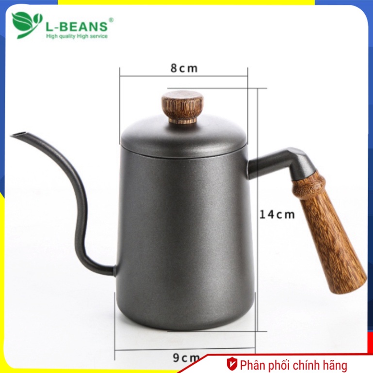 Bình pha, rót cà phê, trà cổ ngỗng drip L-Beans SD-600 với 600ml, Sử dụng đun được trên bếp từ, bếp gas, hồ