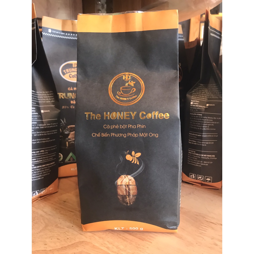 Cà phê bột pha phin chế biến theo phương pháp mật ong dạng gói 250gr 500g nguyên chất 100% từ Đắk Lắk