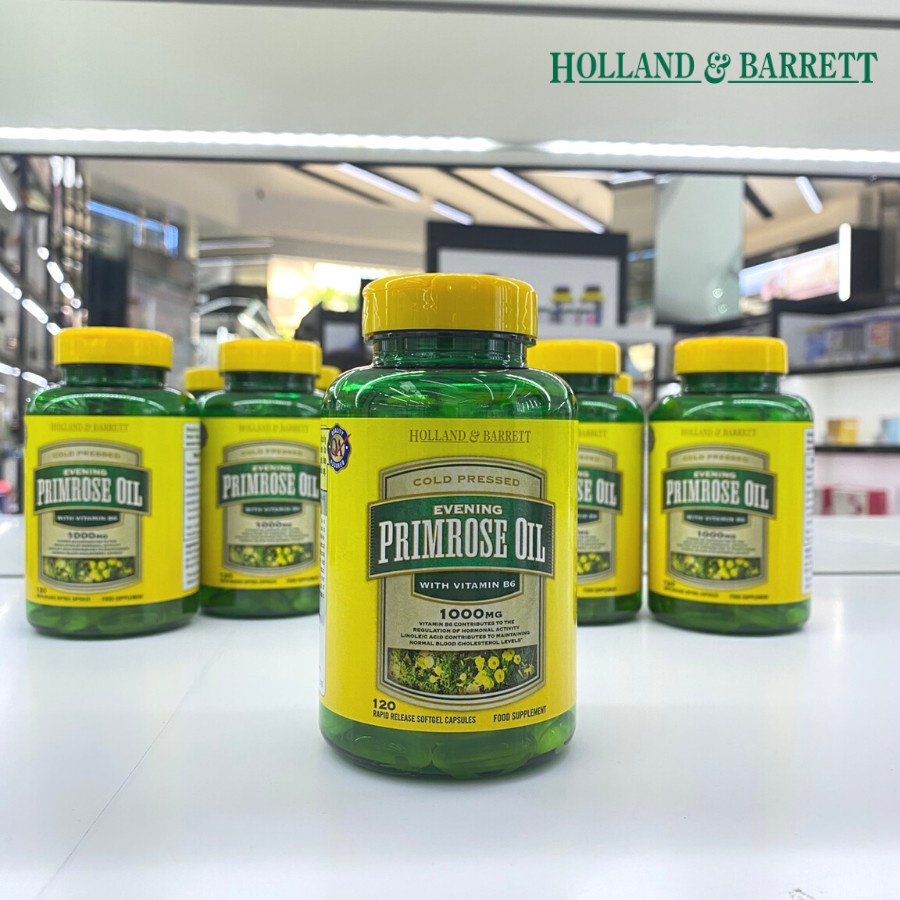 Tinh Dầu Hoa Anh Thảo Evening Primrose Oil Holland & Barrett 120 viên và Anh Thảo Pháp