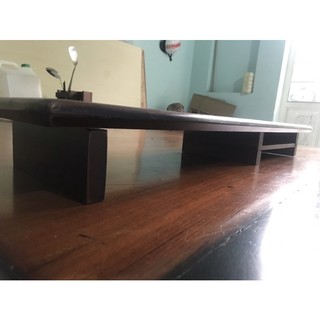 Kệ Màn Hình Máy Tính Bằng Gỗ Walnut [giải pháp sắp xếp bàn làm việc ngăn nắp]