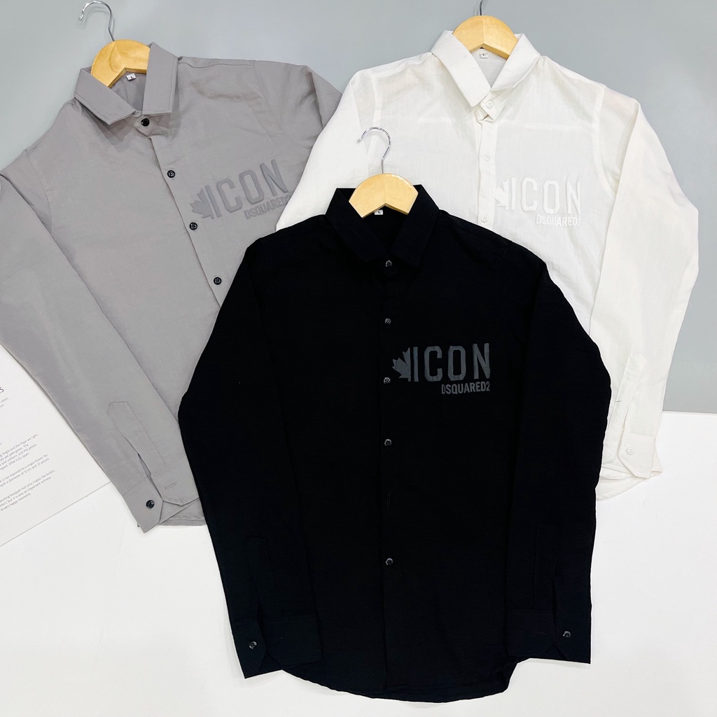 Áo sơ mi nam đũi tay dài chất vải mềm mịn họa tiết dập vân mẫu mới 3 màu sang trọng HOT TREND cao cấp-AHFASHION