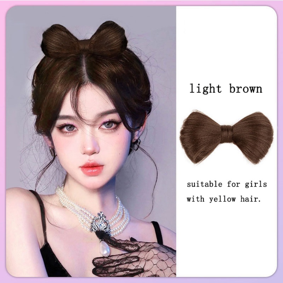 Kẹp Tóc Giả Thắt Nơ Kiểu Hàn Quốc Dễ Thương Cho Bé Gái