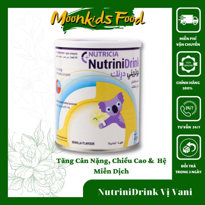 Combo 3 Hộp Sữa Bột Nutrinidrink Hộp 400gr Dành Cho Bé Từ 1 Đến 10 Tuổi