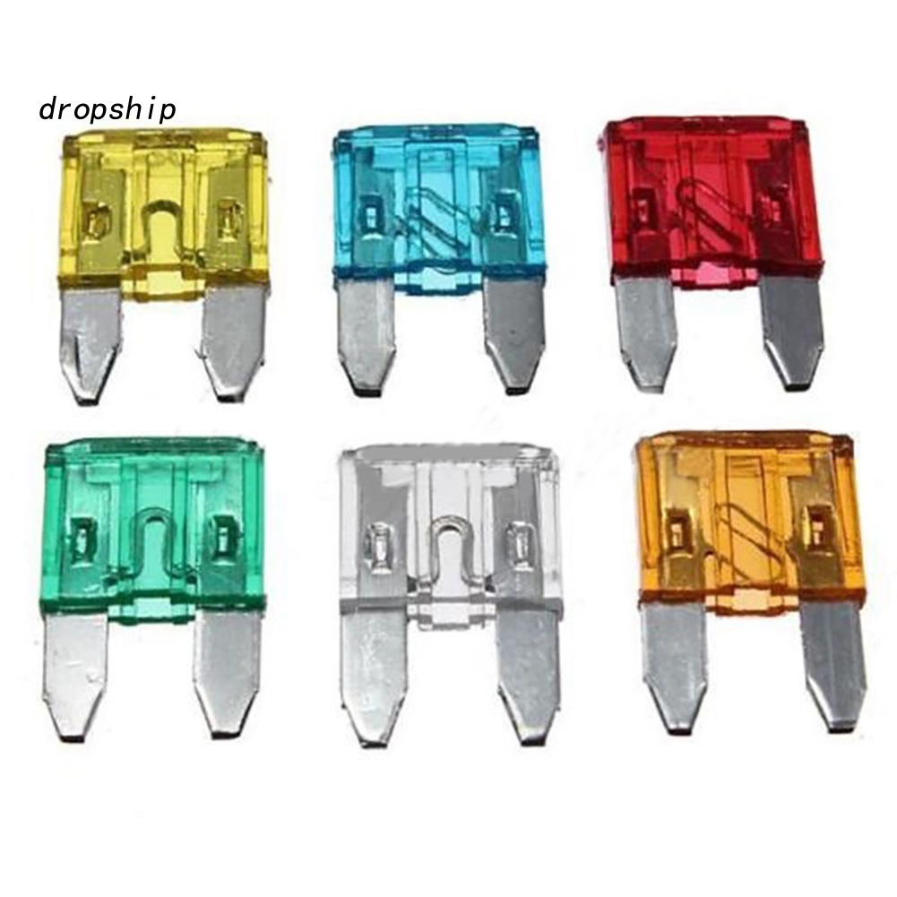 Set 60 Cầu Chì Lưỡi Mini 5A 10A 15A 20A 25A 30A Cho Xe Hơi Xe Tải