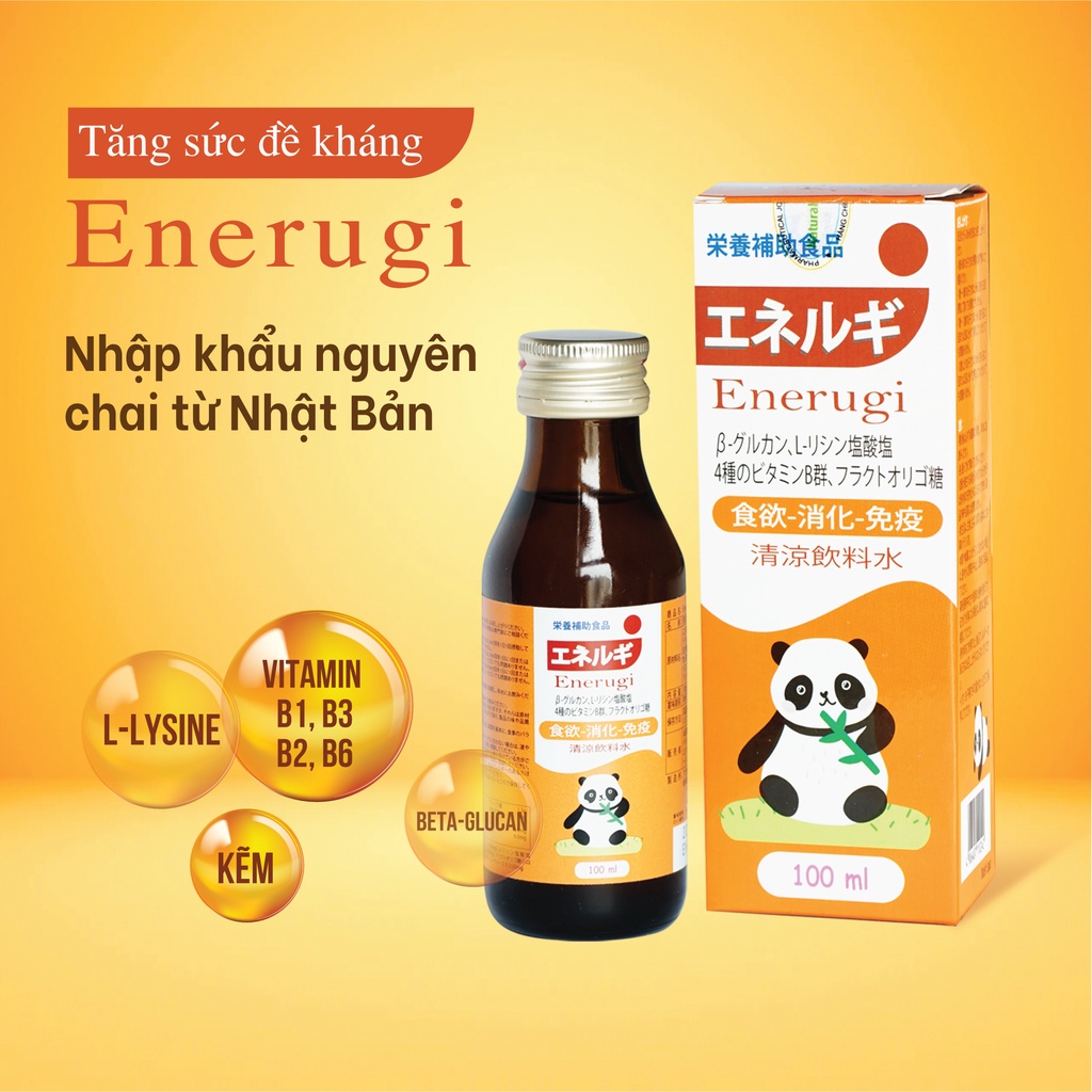 Siro Tăng Đề Kháng Cho Bé Enerugi Nhập Khẩu Nguyên Chai Từ Nhật Bản Giúp Trẻ Ăn Ngon Cải Thiện Đề Kháng Dễ Uống 100ML