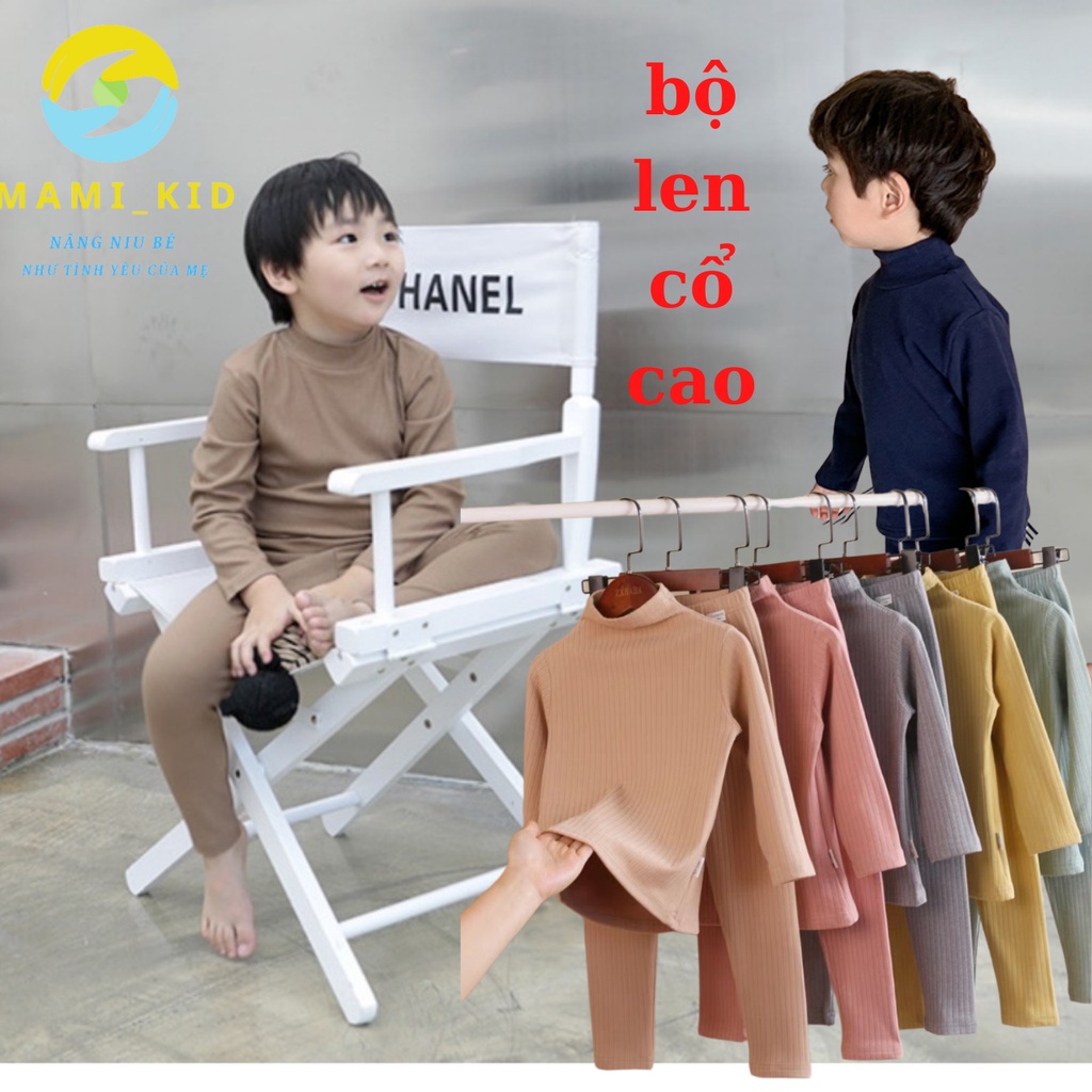 Đồ Bộ Cho Bé, Bộ Giữ Nhiệt Thu Đông Cho Bé, Bộ Len dày dặn, mềm, mặc ôm, Co Giãn, Shop Mamikid