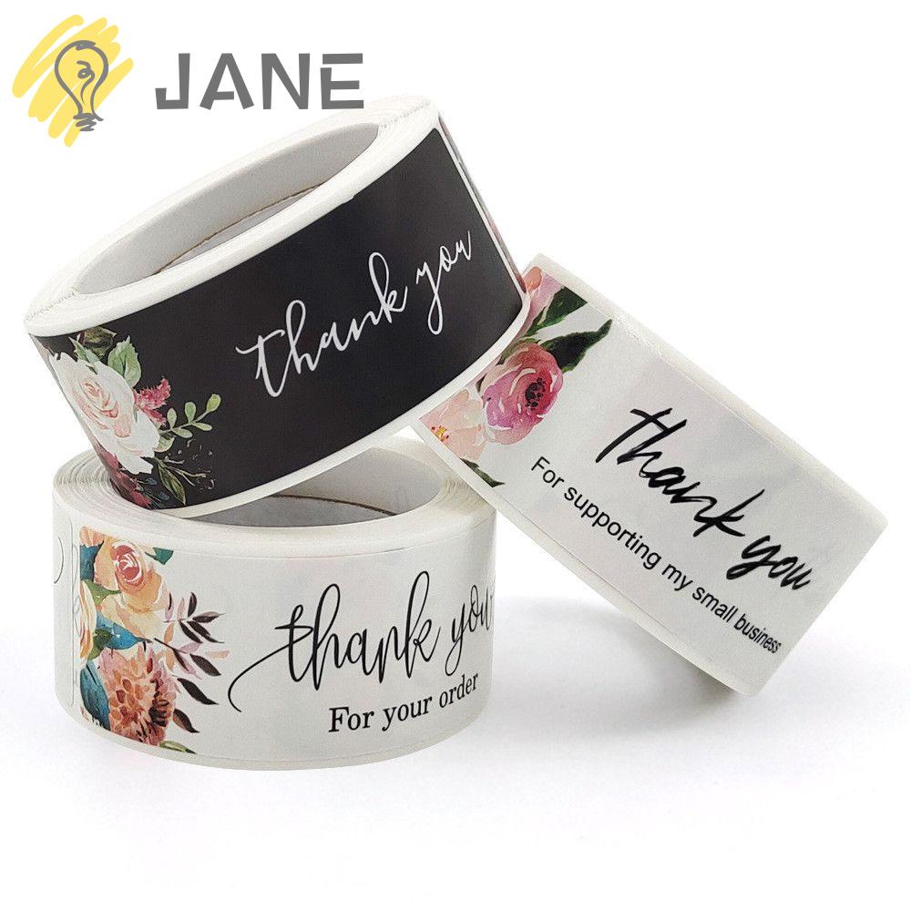 Cuộn Nhãn Dán Niêm Phong Gói Quà In Chữ Thank You Độc Đáo Trang Trí Đồ Thủ Công Diy