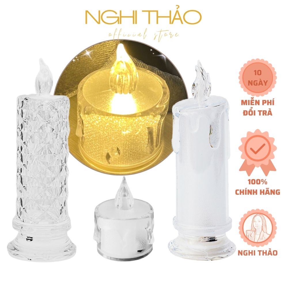 Nến điện tử decor chụp ảnh nail NGHI THẢO