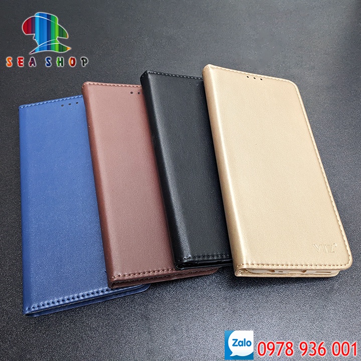 Bao da cao cấp Oppo A16 Kiêm ví cài thẻ, ngăn lớn để tien mặt - Dùng lực hút từ tính