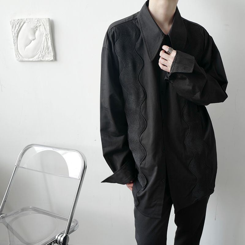 Áo Sơ Mi Dáng Rộng Phong Cách Hàn Quốc Cao Cấp Sang Trọng Cho Nam