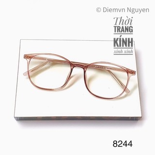 Gọng kính cận thời trang nam nữ_gọng cận dẻo cốt kim loại mảnh dáng oval