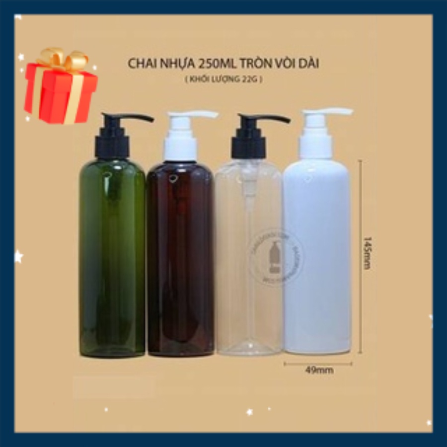COMBO 3CHAI 250ML TRÒN VÒI DÀI