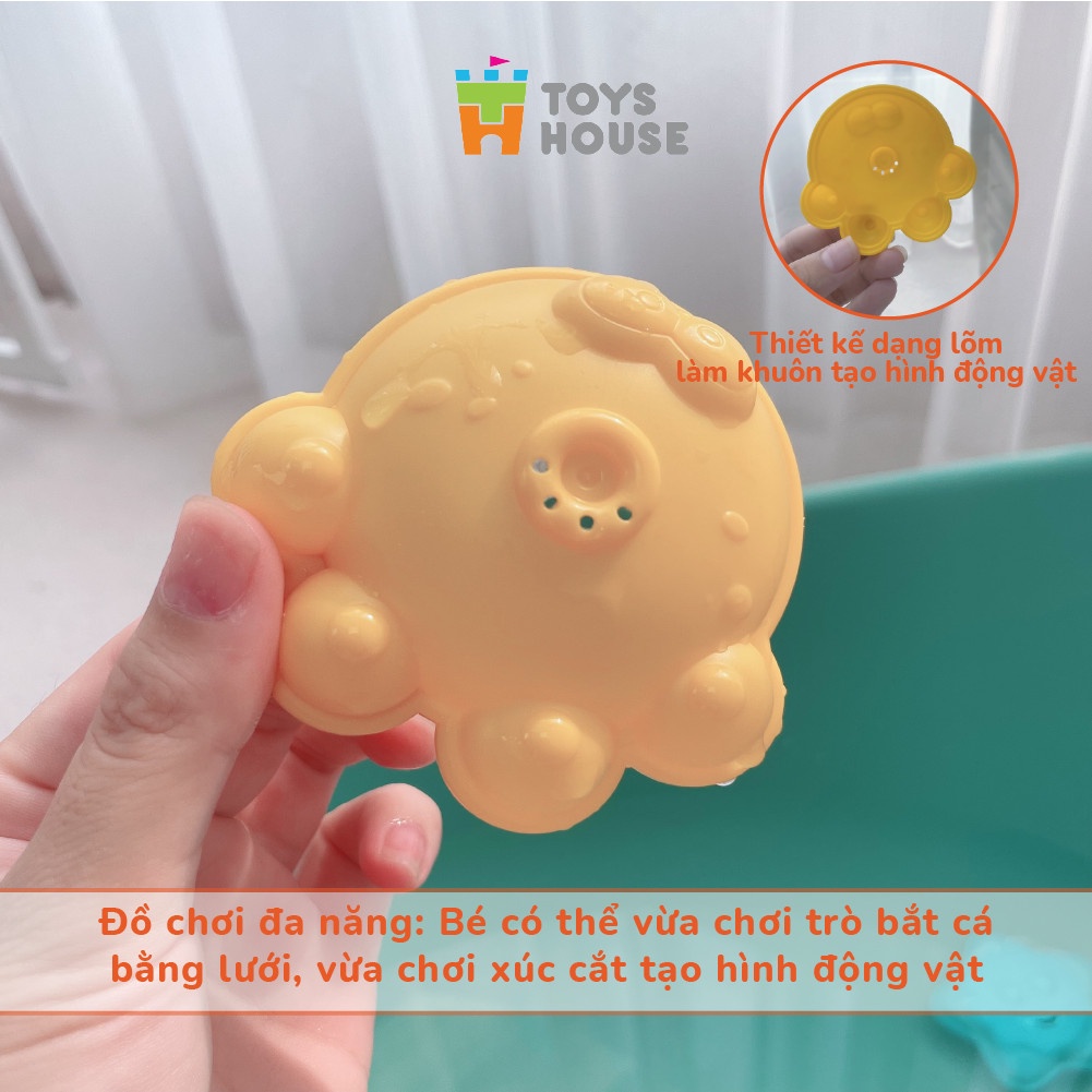 Đồ chơi tắm - vợt bắt cá kèm 5 sinh vật biển ToysHouse HE0229