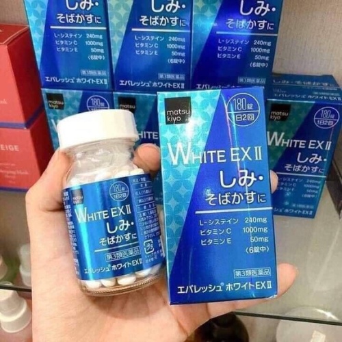 Viên uống Skin White EX ll 270 viên, Viên uống trắng da, mờ thâm nám, mờ tàn nhan, cải thiện sắc tố da, myphamhanhluan | BigBuy360 - bigbuy360.vn