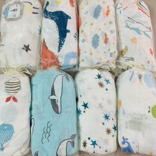 Khăn Muslin swaddle Sợi tre cho bé
