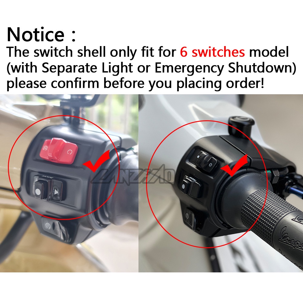 Khung Viền Bảo Vệ Công Tắc Đèn Màu Đen Nhám Cho Xe VESPA Sprint 150 2019-2021