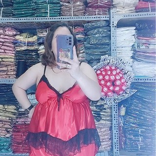 set đồ ngủ bigsize dây lụa viền ren