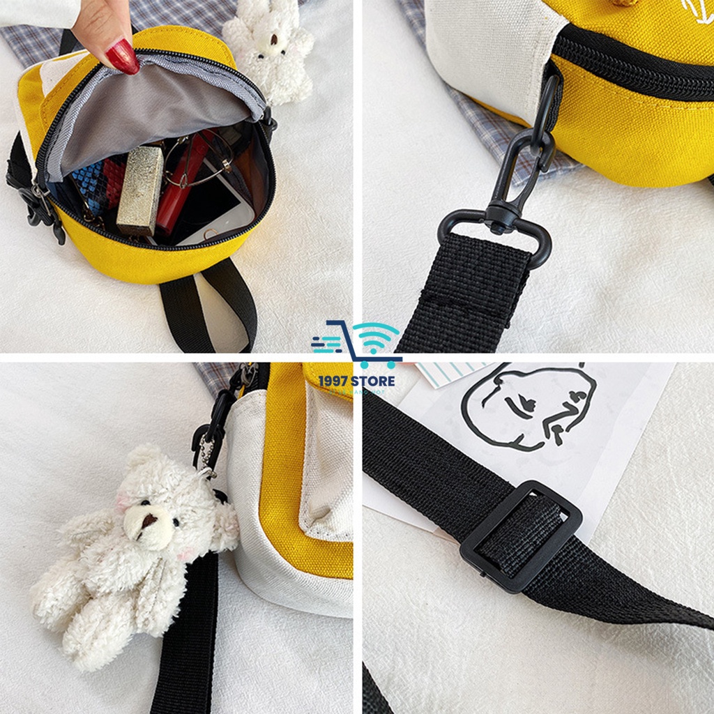 TÚI ĐEO CHÉO CANVAS HÀN QUỐC XU HƯỚNG 2023, TÚI VẢI ĐEO CHÉO DÀNH CHO CÁC BẠN NỮ