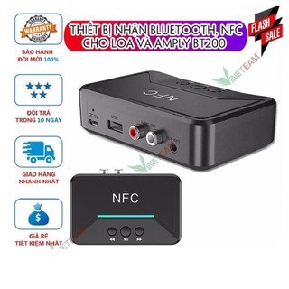 Thiết bị nhận Bluetooth 5.0 không dây cho loa và Amply BT200 /NFC -M6 - Hộp Bluetooth âm thanh