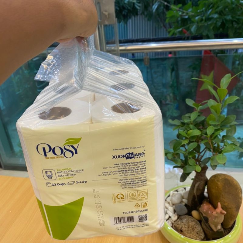 Giấy vệ sinh Posy 12 cuộn 2 lớp thùng 12 dây
