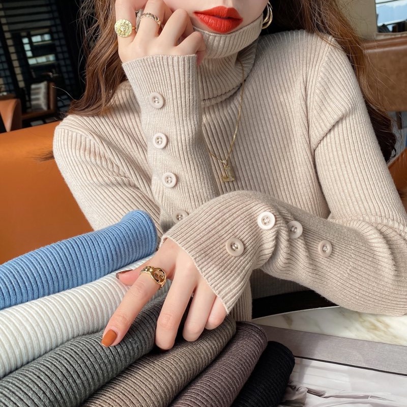 NRVP Áo Sweater Dài Tay Thiết Kế Đơn Giản Thời Trang Theo Phong Cách Hàn Quốc Cho Nữ