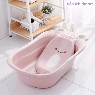 chậu tắm cho bé sơ sinh, thau tắm hình ếch nhựa cao cấp có giá đỡ cho bé 2203