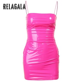 RelaGala Thời Trang Nữ Gợi Cảm Dây Kéo Đầm Hở Lưng Ôm