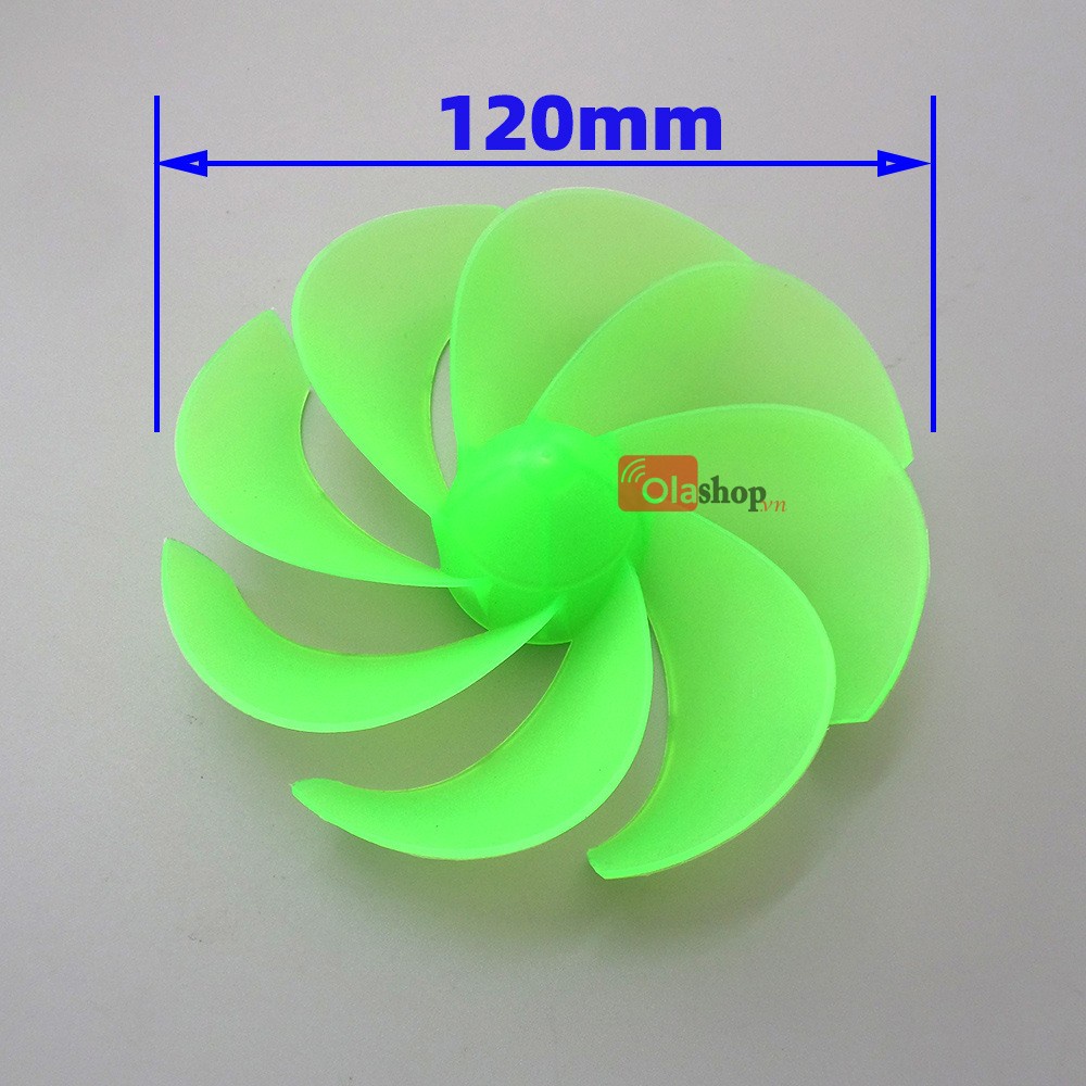 Cánh quạt 8 cánh mini đường kính 120mm trục 2mm