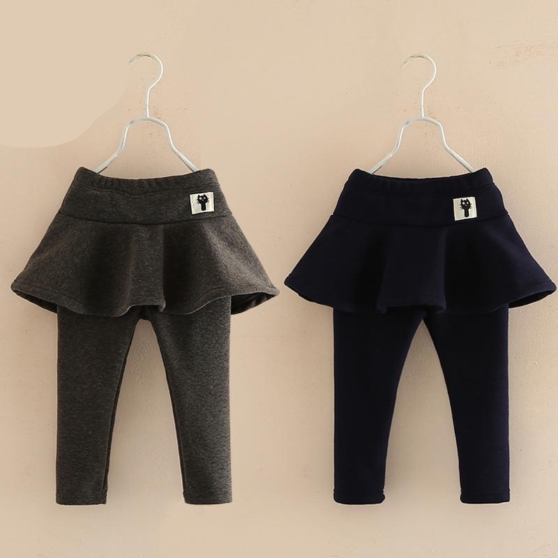 Quần Legging Giả Váy Lót Nhung Dày Dặn Thời Trang Cho Bé Gái