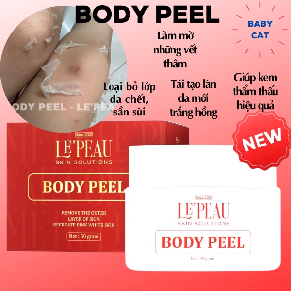 Peel nách retinol, peel body trắng da mờ thâm, dưỡng trắng, kem dưỡng ẩm LEPEAU