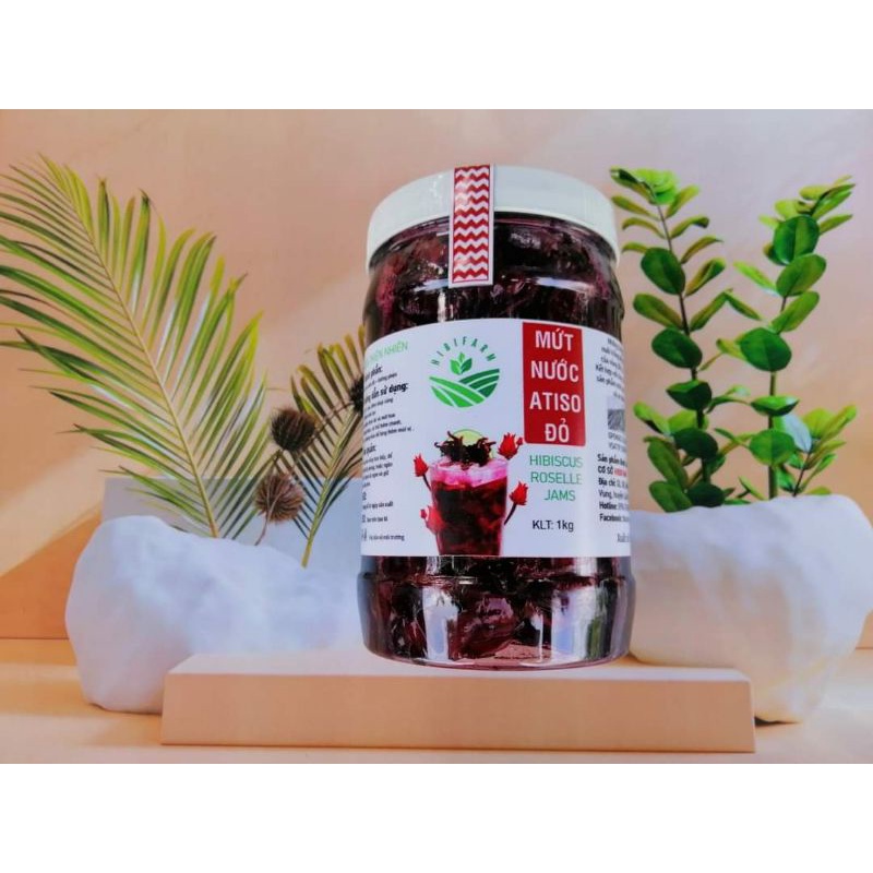 Siro kèm mứt Atiso đỏ(mứt nước atiso đỏ) _hộp 1kg