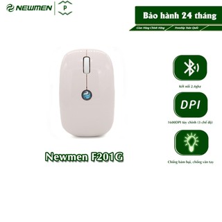 Chuột máy tính không dây Newmen F201G,kết nối 2.4Ghz,in phủ Piano siêu đẹp,nhỏ gọn,sành điệu-Hàng Chính Hãng,BH 24 tháng