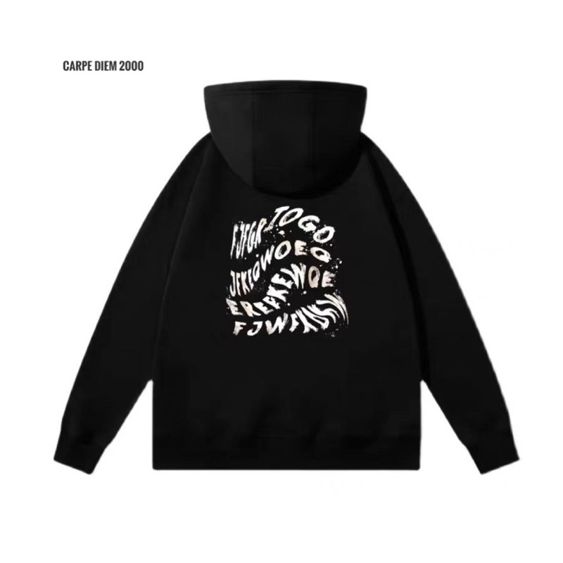 Dark Hole Hoodie - Áo hoodie in chữ sóng streetwear