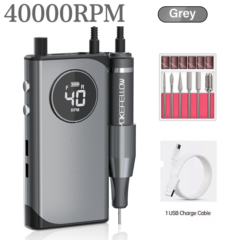 Máy Mài Móng Tay 40000RPM Màn Hình LCD Không Dây Chuyên Dụng 0603340