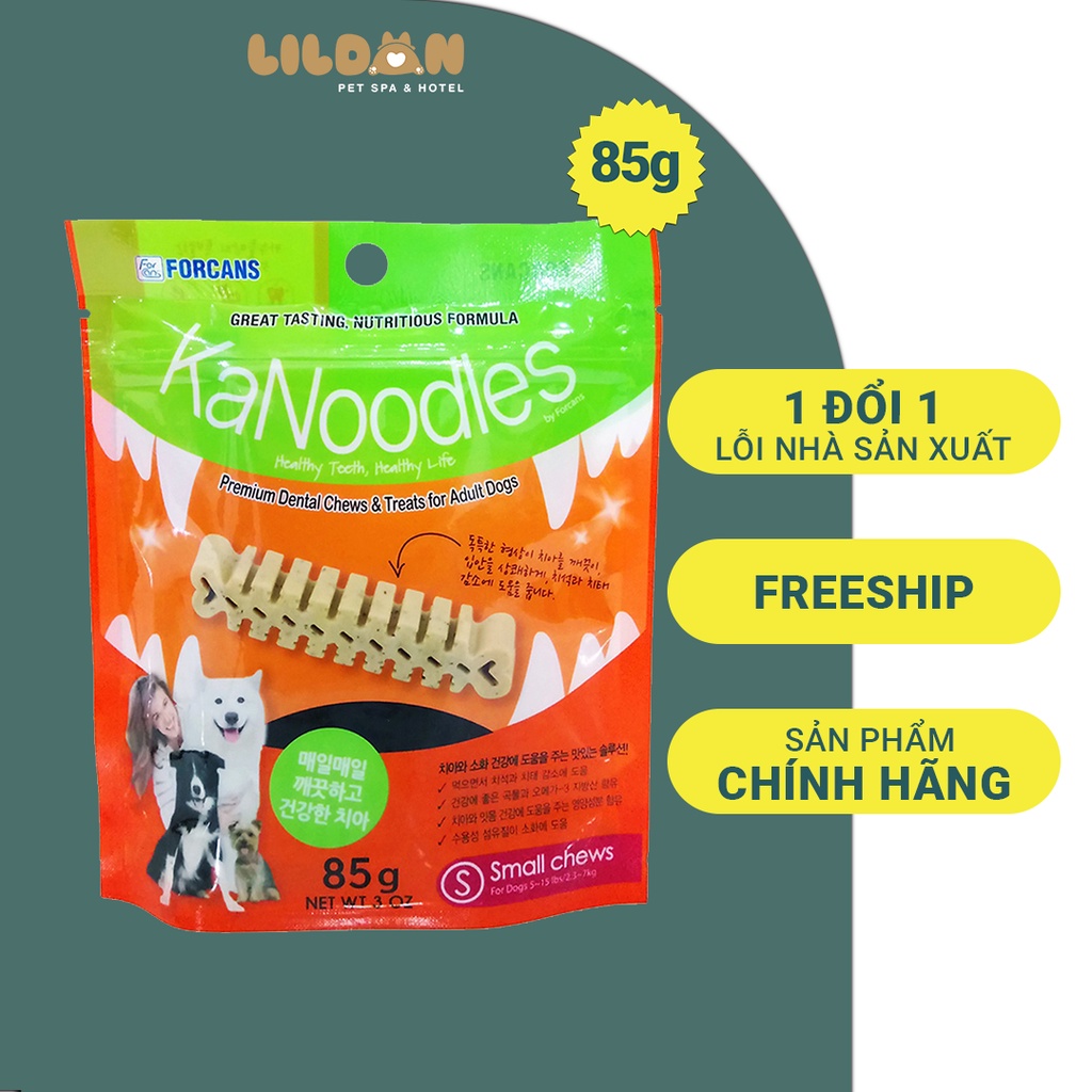 Forcans Bánh Thưởng Snack Thưởng - Kẹo Giúp Chải Sạch Răng Loại Bỏ Mảng Bám Cho Chó Kanoodles - 85G