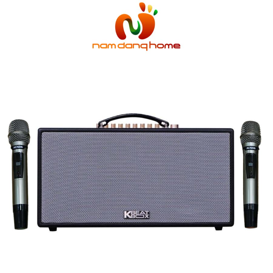 Loa kéo Acnos NL446R - Loa di động thùng gỗ bọc da kết nối bluetooth công suất 450W