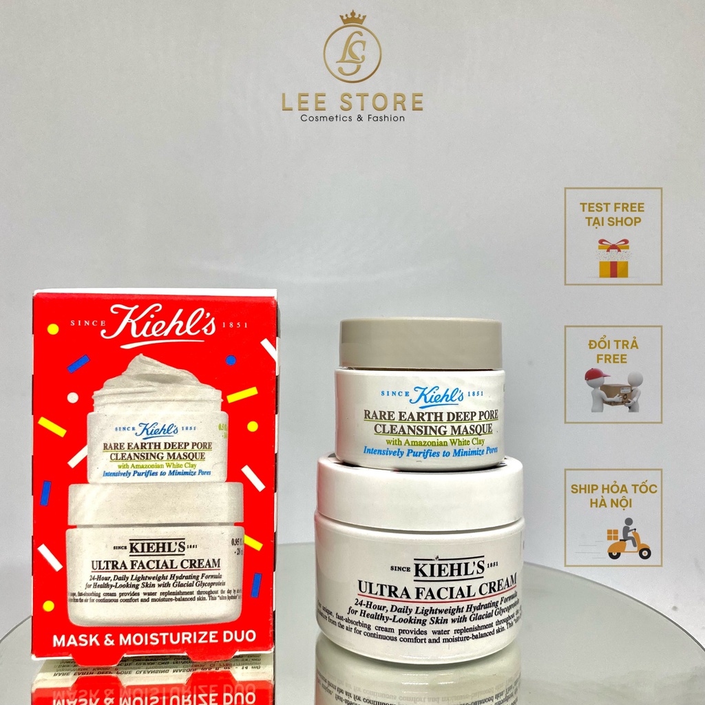 Set 2 Món KIEHL'S Mask Đất Sét & Kem Dưỡng Ẩm Moisturize Duo Sephora