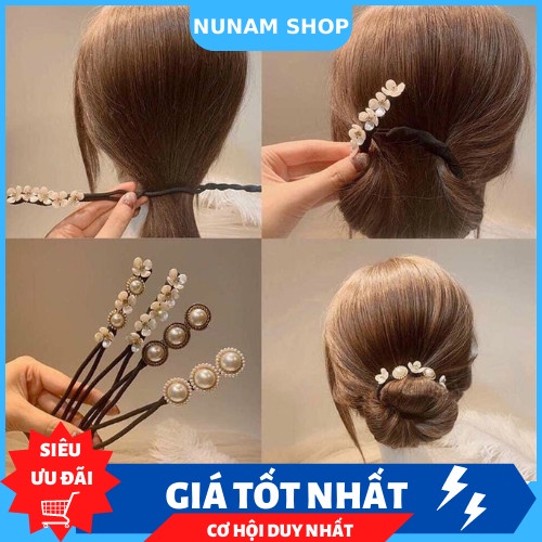 DÂY BỚI TÓC ĐÍNH NGỌC VÀ HOA SANG TRỌNG THANH LỊCH - NUNAM SHOP