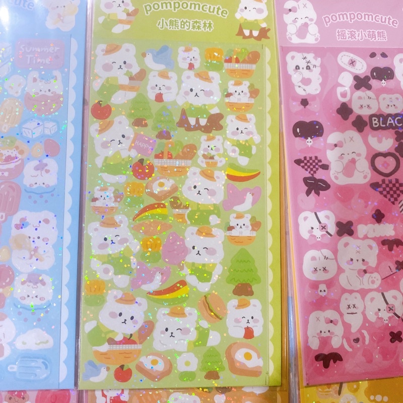 Vỉ 20 tờ dán sticker có nhũ siêu đẹp