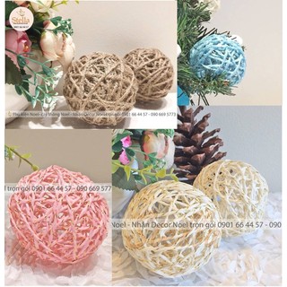 Set 4 trái châu treo cây thông Noel handmade Stella party