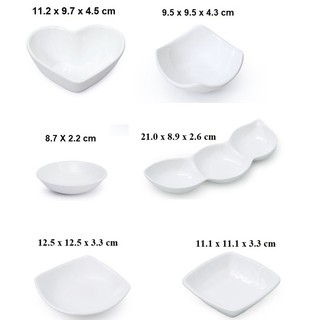Chén đựng nước chấm,gia vị nhựa Melamine Horeca trắng giả sứ cao cấp