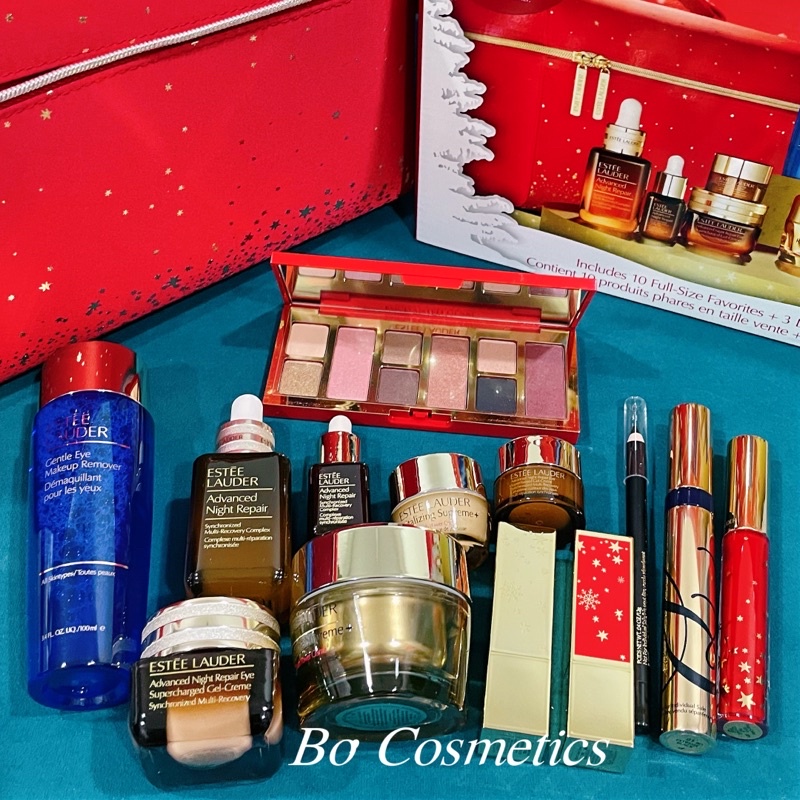 Set Dưỡng da 13 món Estee Lauder năm 2022 + vali đỏ siêu hot