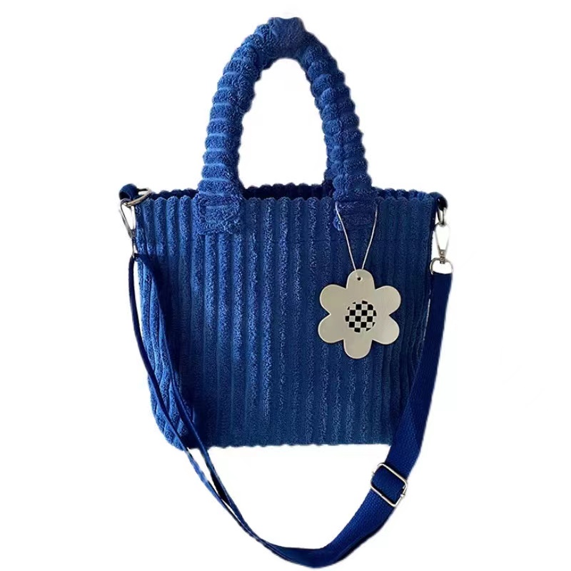 MISCHA Túi Xách Nhung Kẻ Thiết Kế Dễ Thương Phong Cách Hàn Quốc Dành Cho Nữ